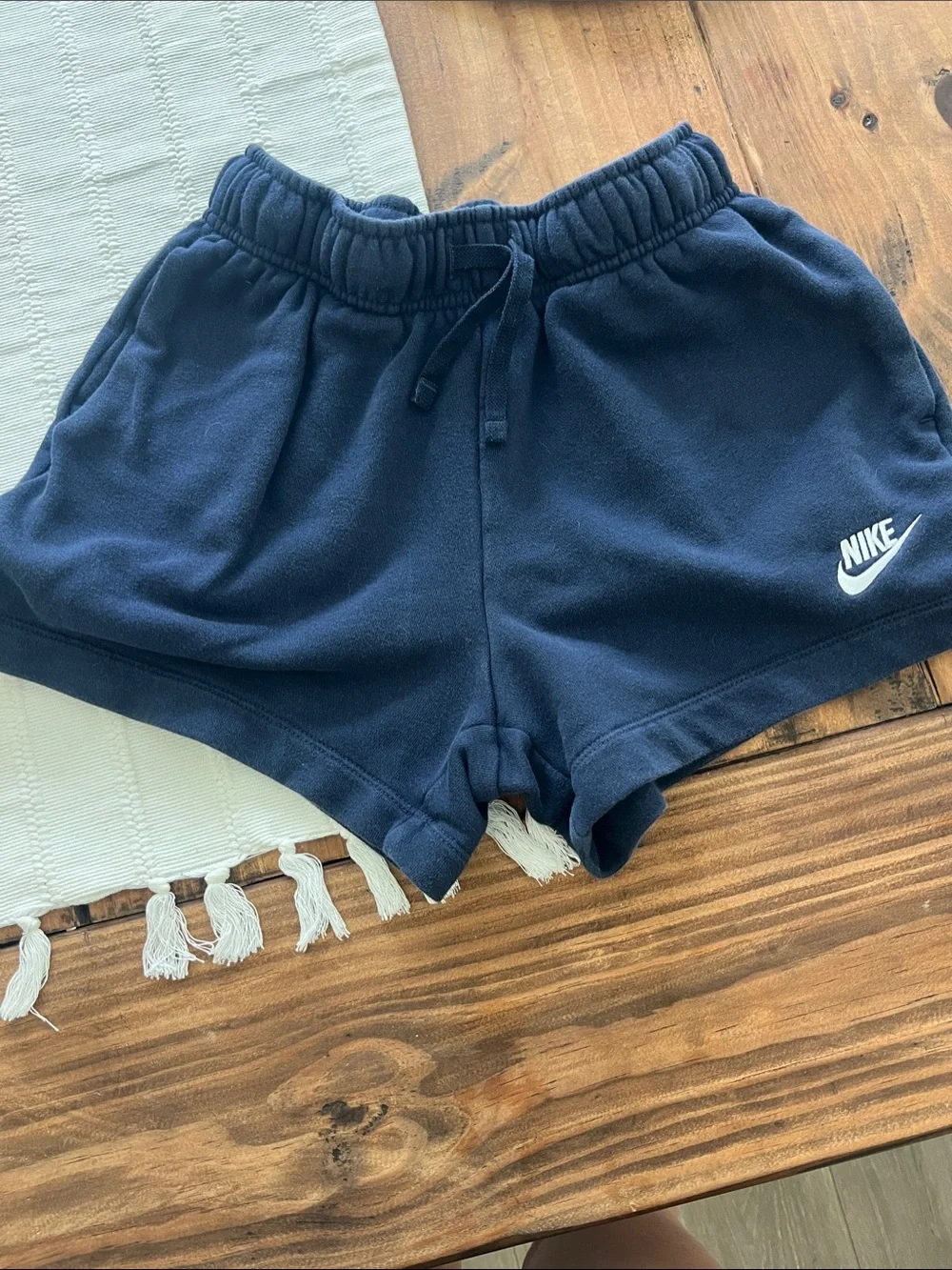 Nike Women’s Navy Blue Athletic Fleece Shorts-XS